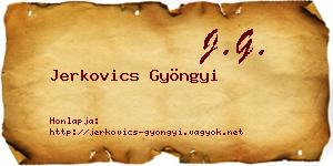 Jerkovics Gyöngyi névjegykártya