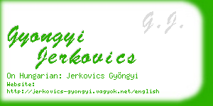 gyongyi jerkovics business card